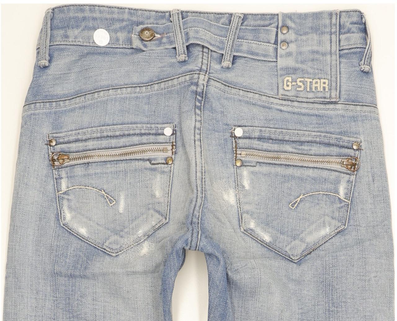 G-Star Corvet Kate Women Blue Tapered Loose Jeans W24 L28