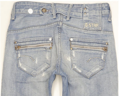 G-Star Corvet Kate Women Blue Tapered Loose Jeans W24 L28