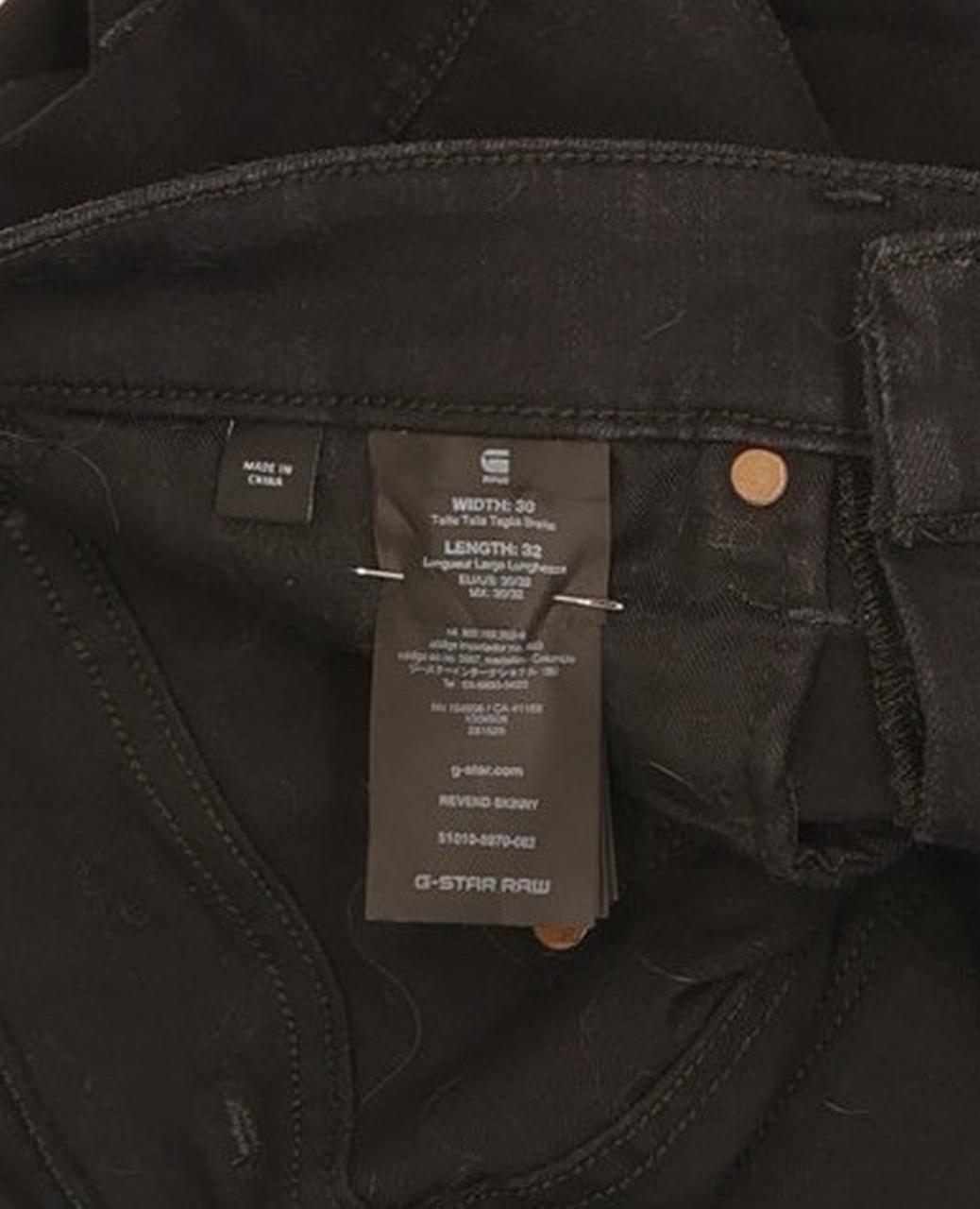 G-Star Revend Men Black Skinny Slim Stretch Jeans W30 L32