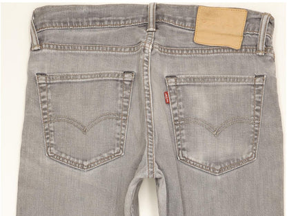 Levi's Men Grey Straight Regular Stretch Jeans W31 L32