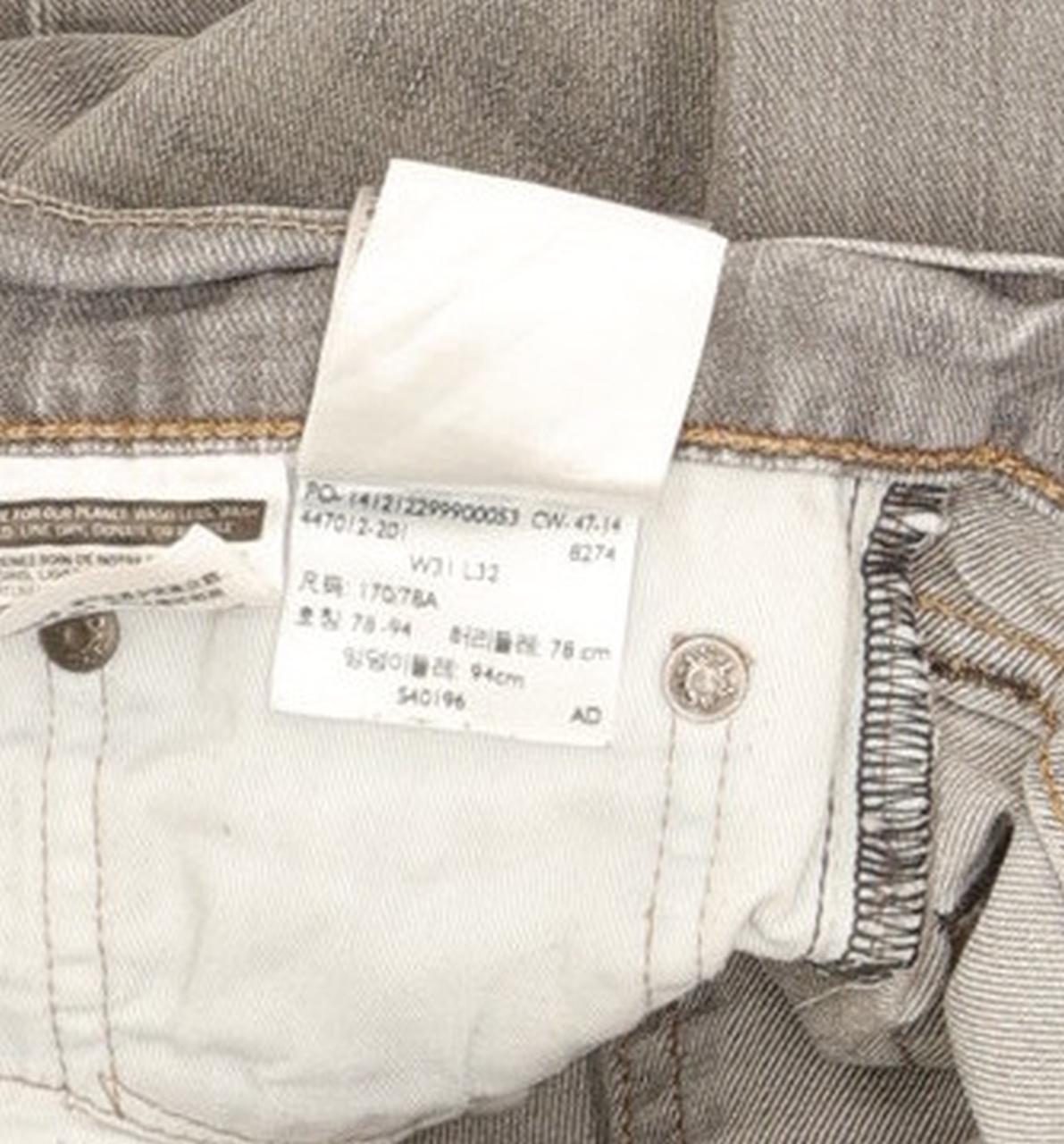 Levi's Men Grey Straight Regular Stretch Jeans W31 L32