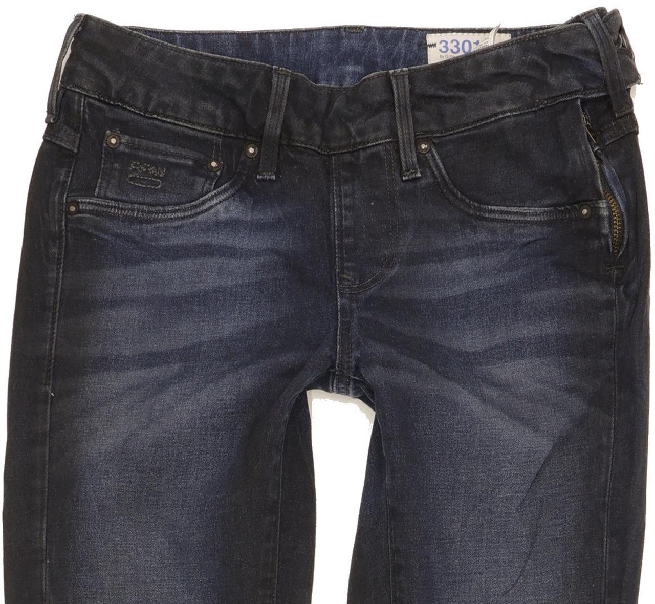 G-Star 3301 Women Blue Skinny Slim Stretch Jeans W25 L26