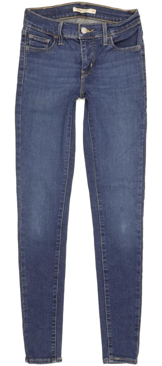 Levi's 710 Super Women Blue Skinny Slim Stretch Jeans W25 L30