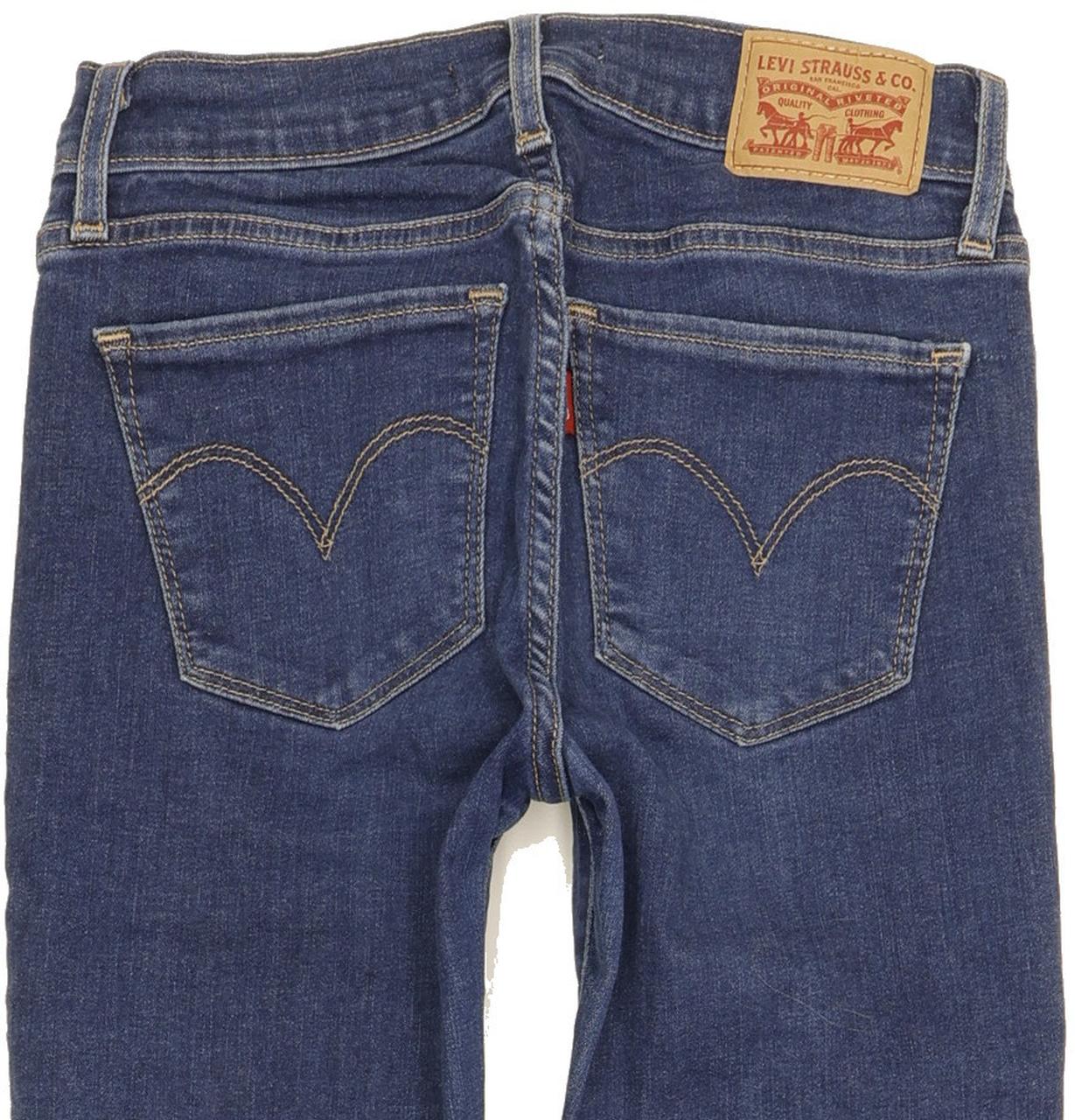 Levi's 710 Super Women Blue Skinny Slim Stretch Jeans W25 L30