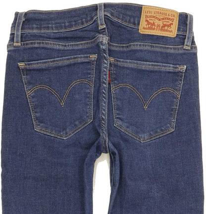 Levi's 710 Super Women Blue Skinny Slim Stretch Jeans W25 L30