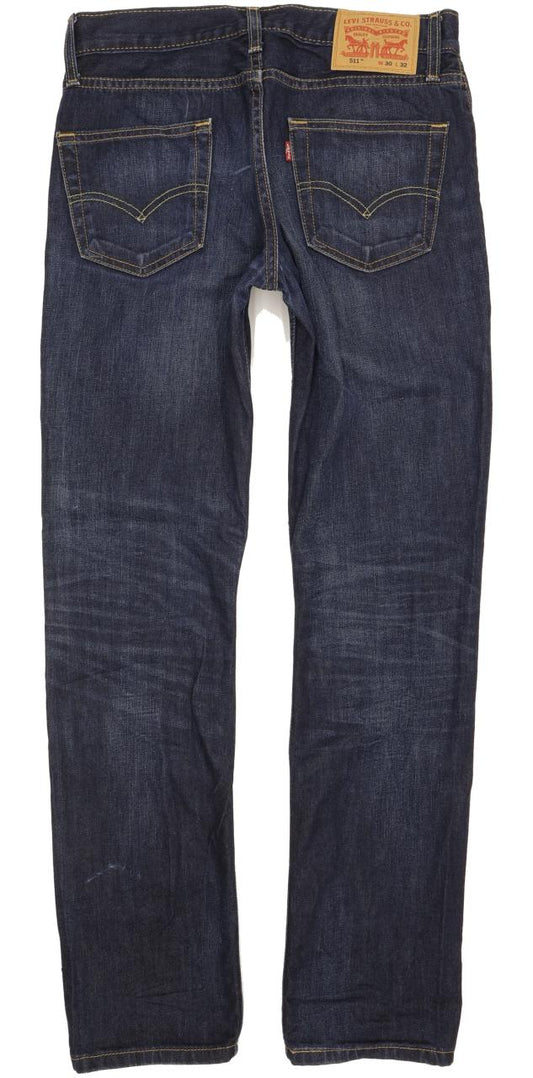 Levi's 511 Men Blue Straight Slim Jeans W30 L31