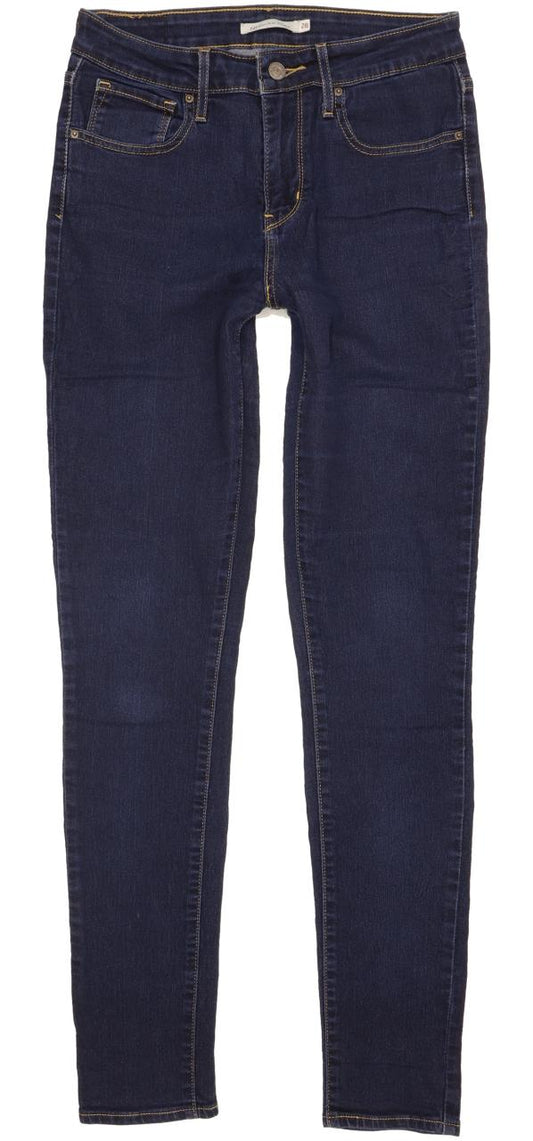 Levi's 721 Women Blue Skinny Slim Stretch Jeans W28 L31