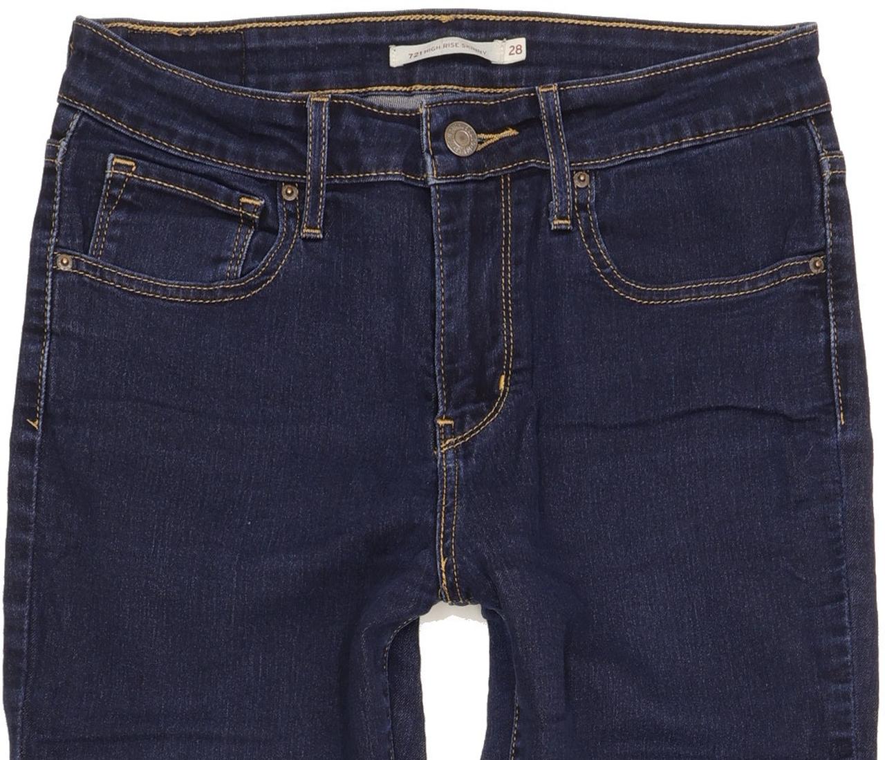 Levi's 721 Women Blue Skinny Slim Stretch Jeans W28 L31