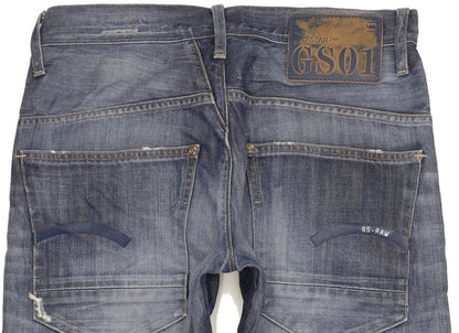 G-Star Bullit Men Blue Straight Loose Jeans W31 L33