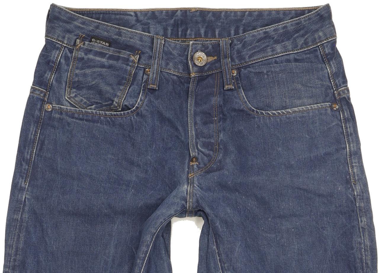 G-Star Crotch Men Blue Tapered Loose Jeans W29 L32