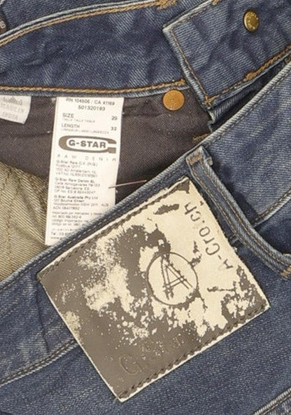 G-Star Crotch Men Blue Tapered Loose Jeans W29 L32