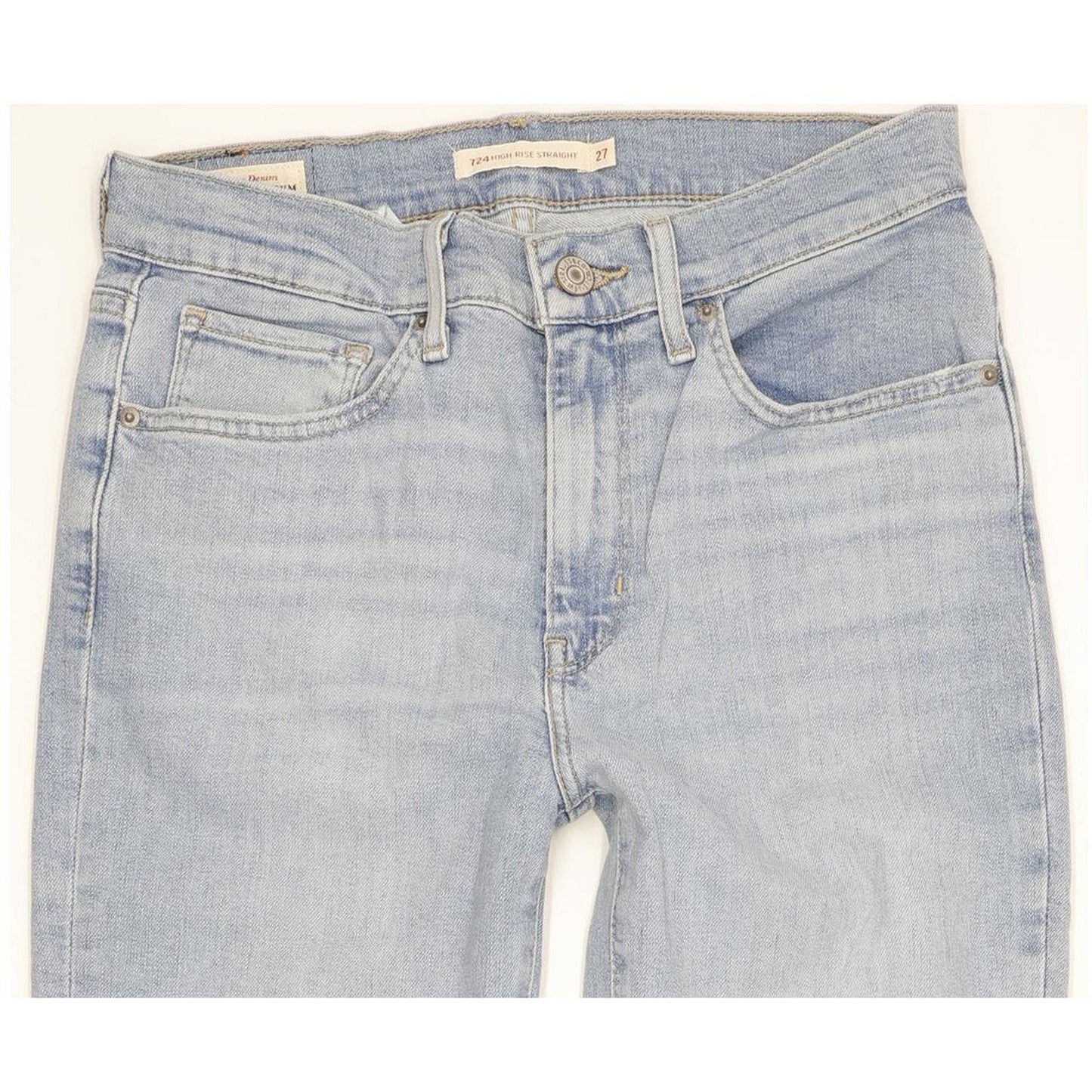 Levi's 724 Women Blue Straight Slim Stretch Jeans W27 L30