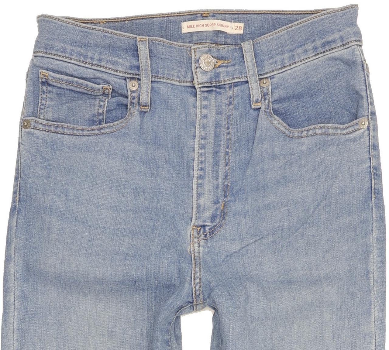 Levi's Mile Blue Skinny Slim Stretch Jeans High Waisted W28 L32