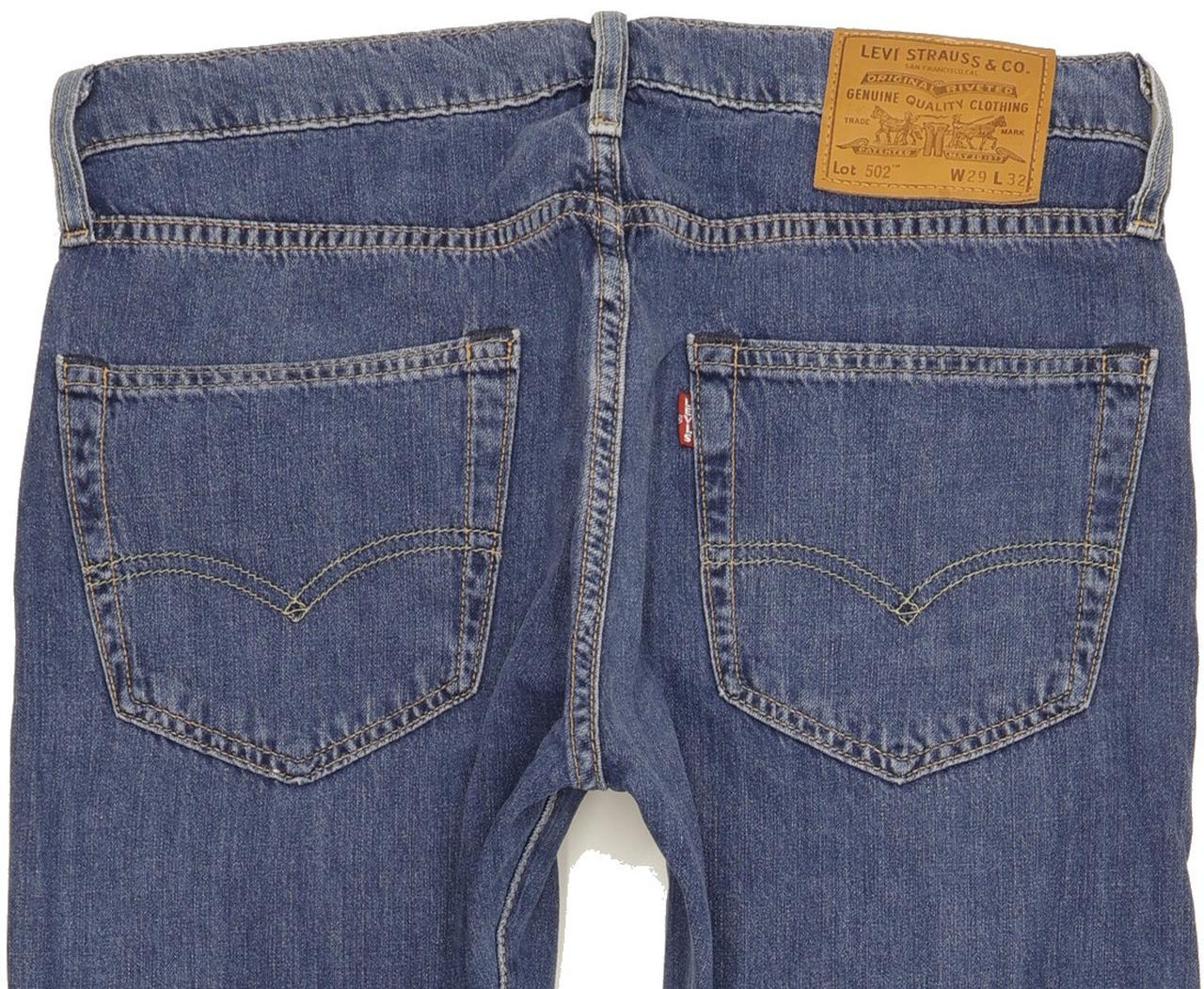 Levi's 502 Men Blue Tapered Regular Stretch Jeans W29 L31