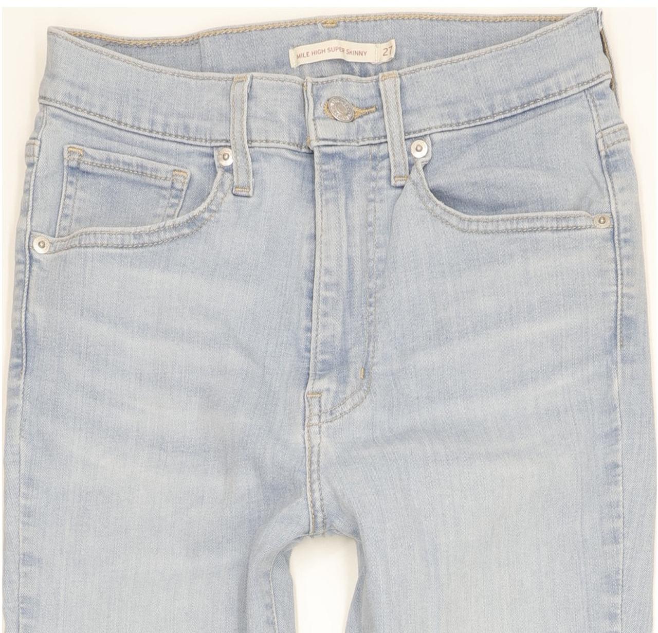 Levi's Mile Blue Skinny Slim Stretch Jeans High Waisted W27 L30