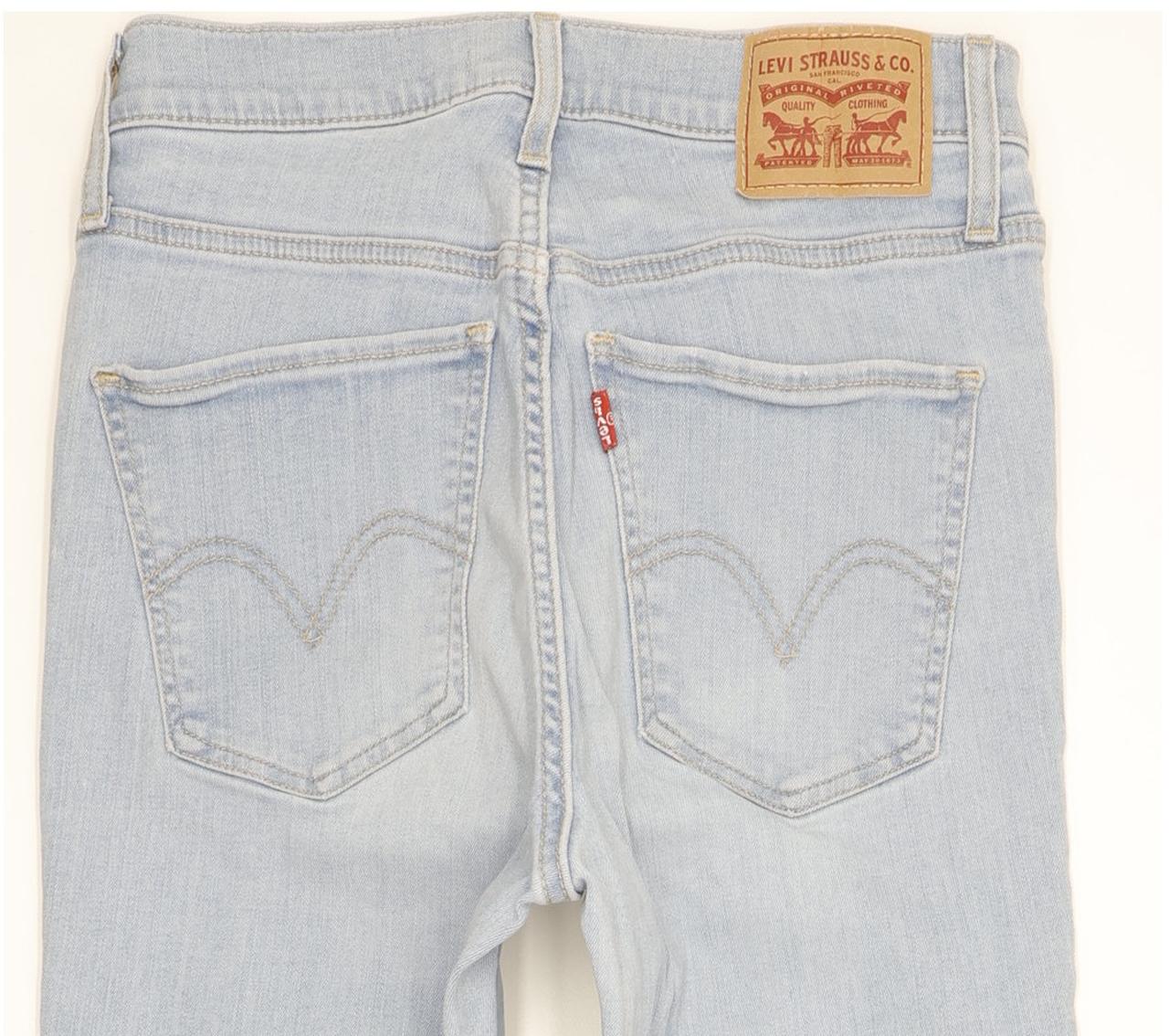 Levi's Mile Blue Skinny Slim Stretch Jeans High Waisted W27 L30