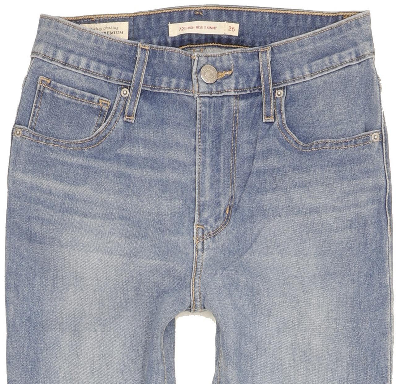 Levi's 721 Women Blue Skinny Slim Stretch Jeans W26 L28