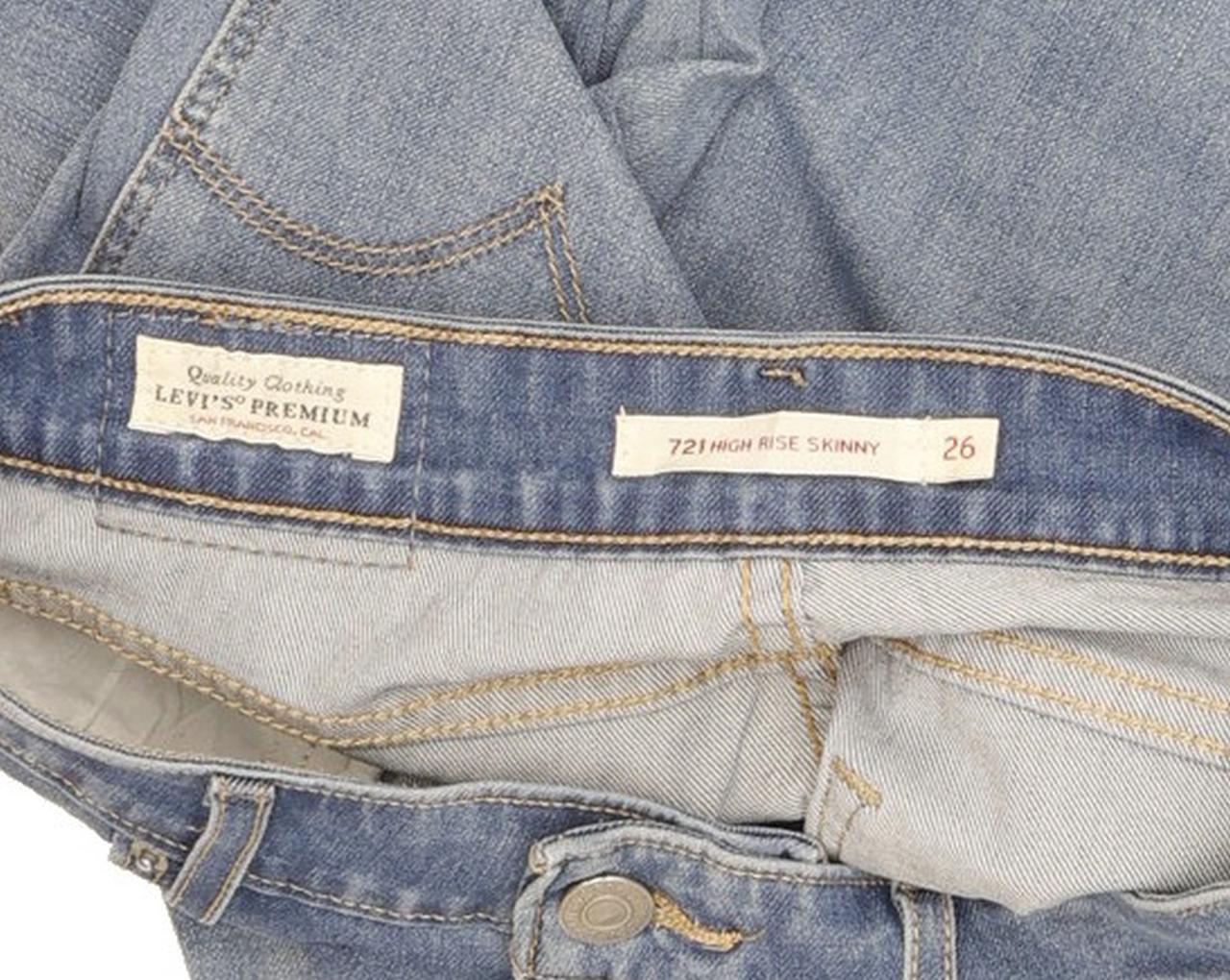Levi's 721 Women Blue Skinny Slim Stretch Jeans W26 L28
