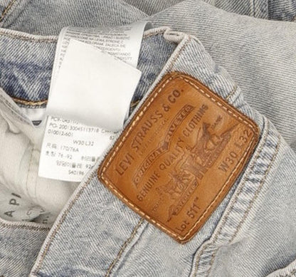 Levi's 511 Men Blue Straight Slim Stretch Jeans W30 L32