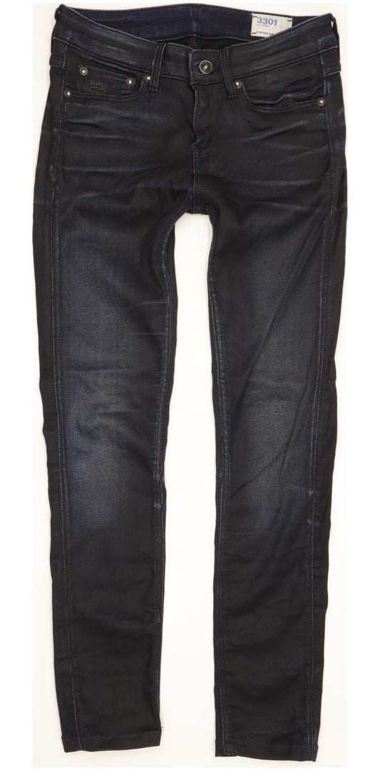 G-Star 3301 Contour Women Navy Skinny Slim Stretch Jeans W26 L28