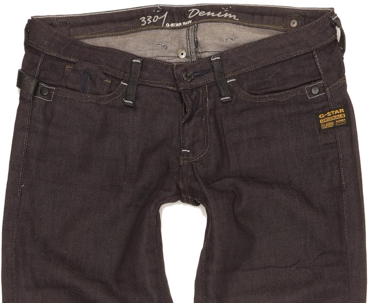G-Star 3301 Women Navy Skinny Slim Stretch Jeans W26 L33
