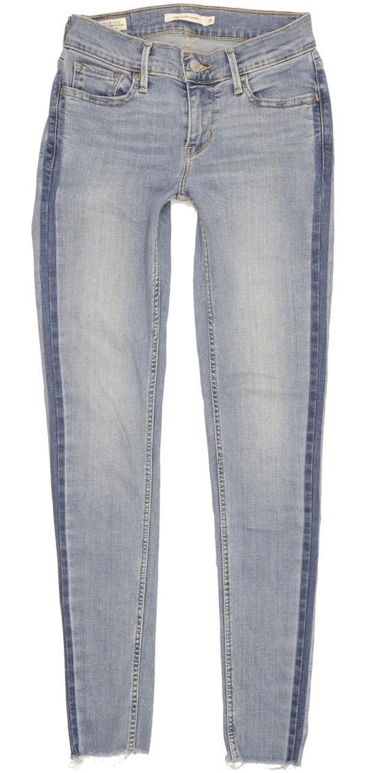 Levi's 710 Super Women Blue Skinny Slim Stretch Jeans W25 L29