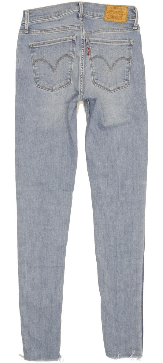 Levi's 710 Super Women Blue Skinny Slim Stretch Jeans W25 L29