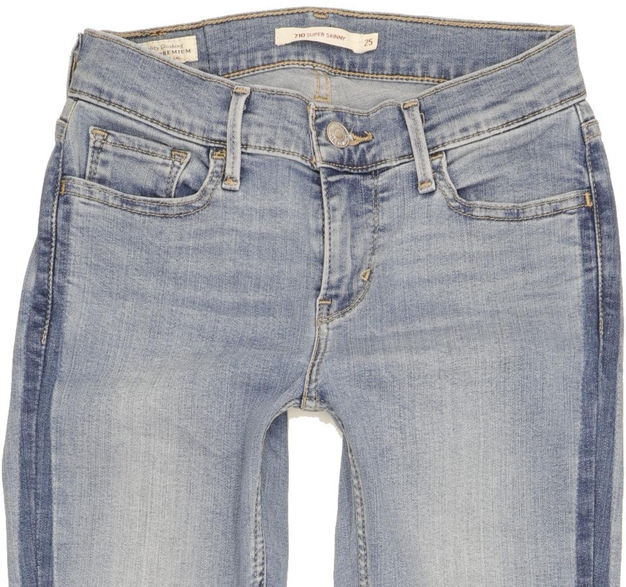 Levi's 710 Super Women Blue Skinny Slim Stretch Jeans W25 L29