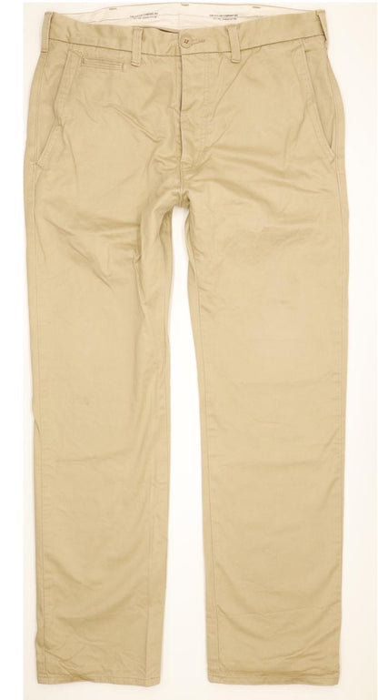 Lee Men Beige Straight Regular Chino Jeans W33 L32