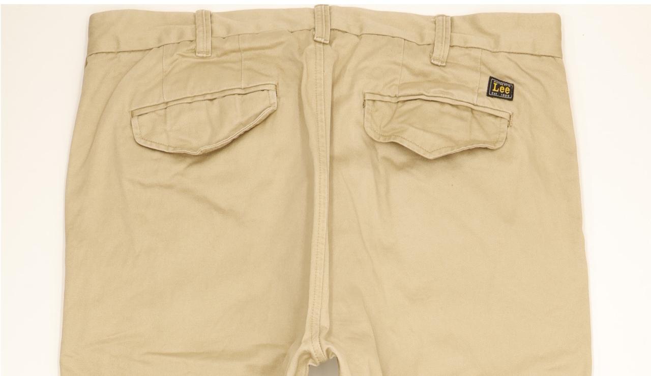 Lee Men Beige Straight Regular Chino Jeans W33 L32