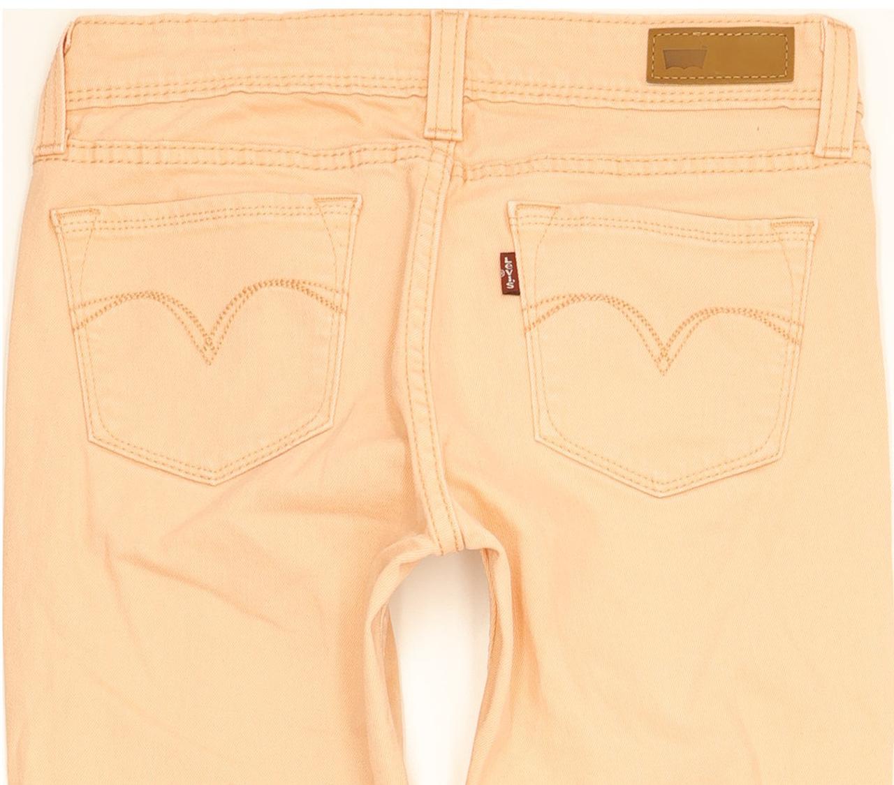 Levi's Demi Curve Orange Women Skinny Slim Stretch Jeans W27 L30