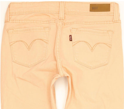 Levi's Demi Curve Orange Women Skinny Slim Stretch Jeans W27 L30