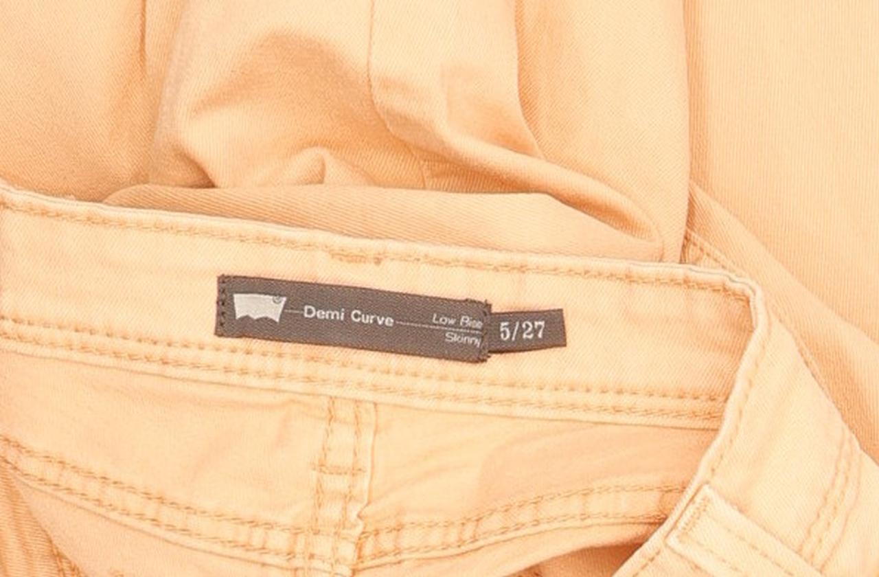 Levi's Demi Curve Orange Women Skinny Slim Stretch Jeans W27 L30