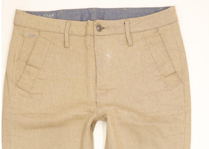 G-Star Bronson Women Beige Skinny Slim Chino Stretch Jeans W27 L30