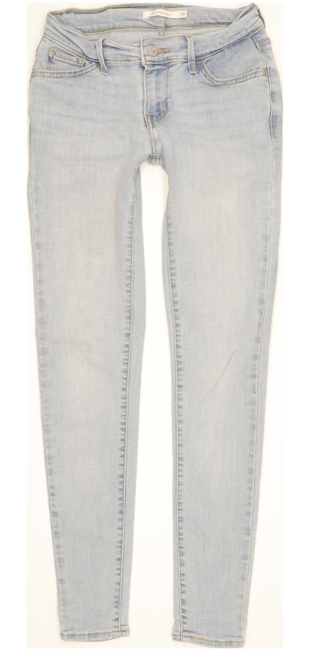 Levi's 710 Super Women Blue Skinny Slim Stretch Jeans W26 L29