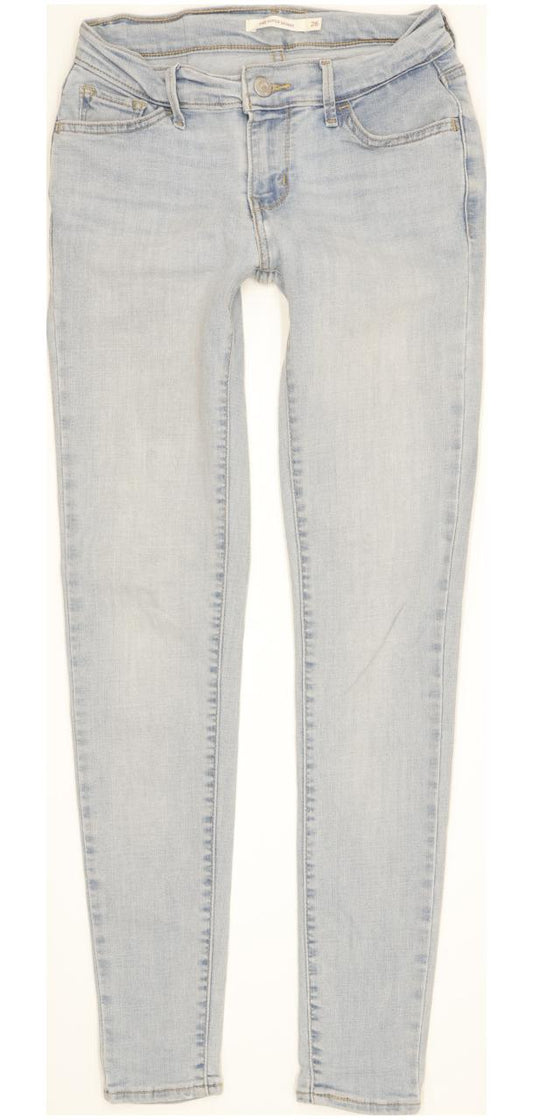 Levi's 710 Super Women Blue Skinny Slim Stretch Jeans W26 L29
