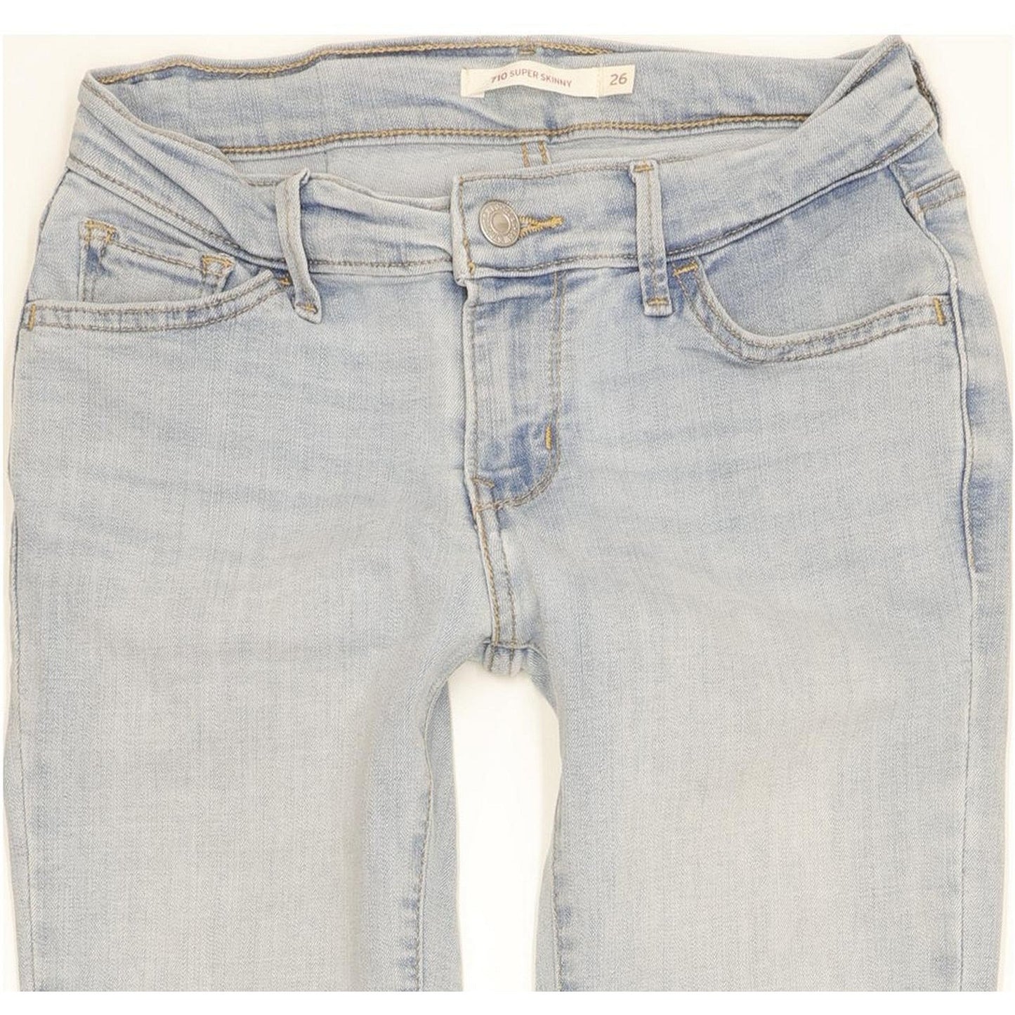 Levi's 710 Super Women Blue Skinny Slim Stretch Jeans W26 L29