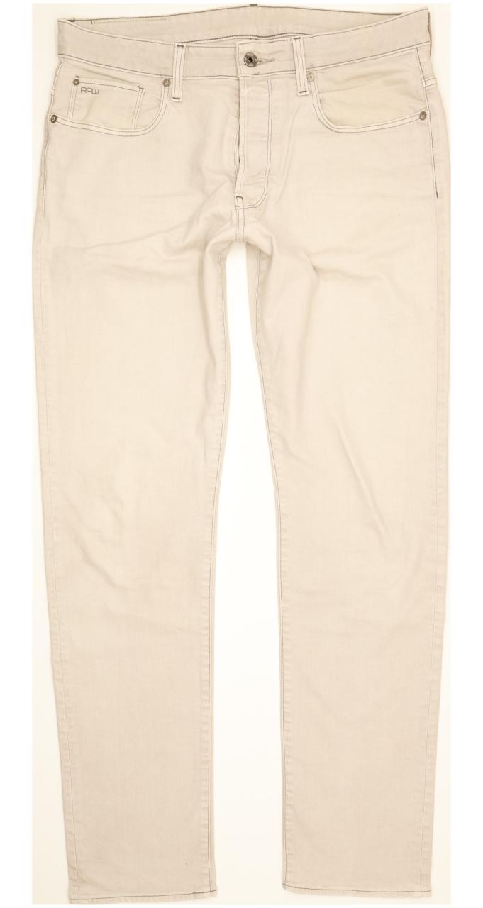 G-Star 3301 Men Grey Tapered Regular Stretch Jeans W34 L33