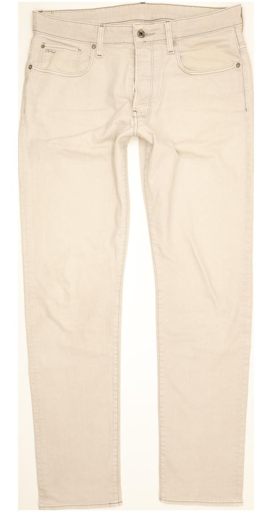 G-Star 3301 Men Grey Tapered Regular Stretch Jeans W34 L33