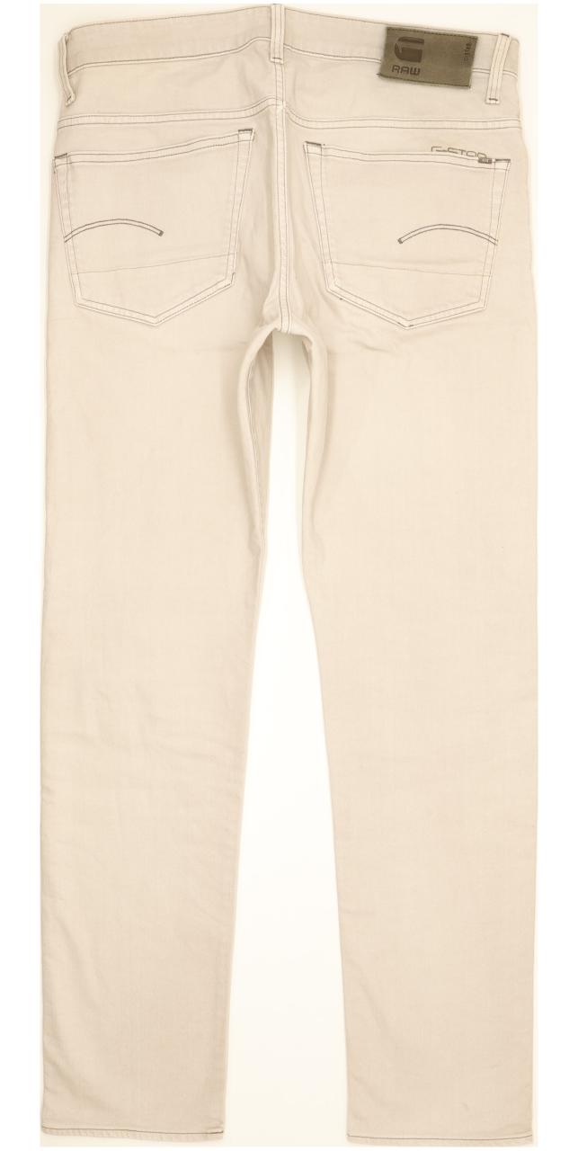 G-Star 3301 Men Grey Tapered Regular Stretch Jeans W34 L33