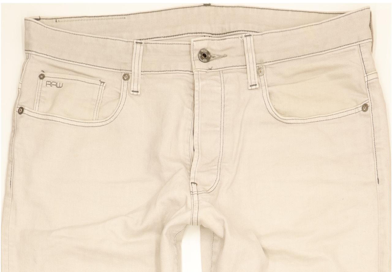G-Star 3301 Men Grey Tapered Regular Stretch Jeans W34 L33