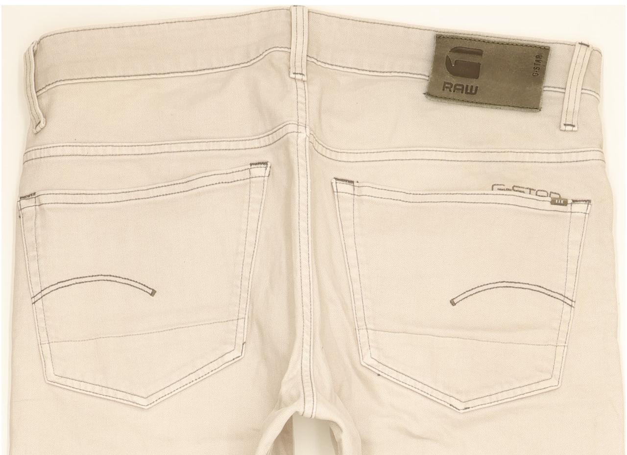 G-Star 3301 Men Grey Tapered Regular Stretch Jeans W34 L33