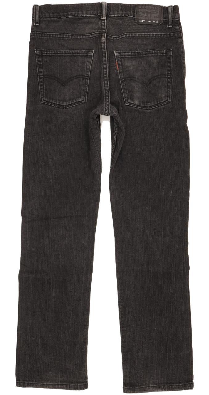 Levi's 511 Men Black Straight Slim Stretch Jeans W29 L29