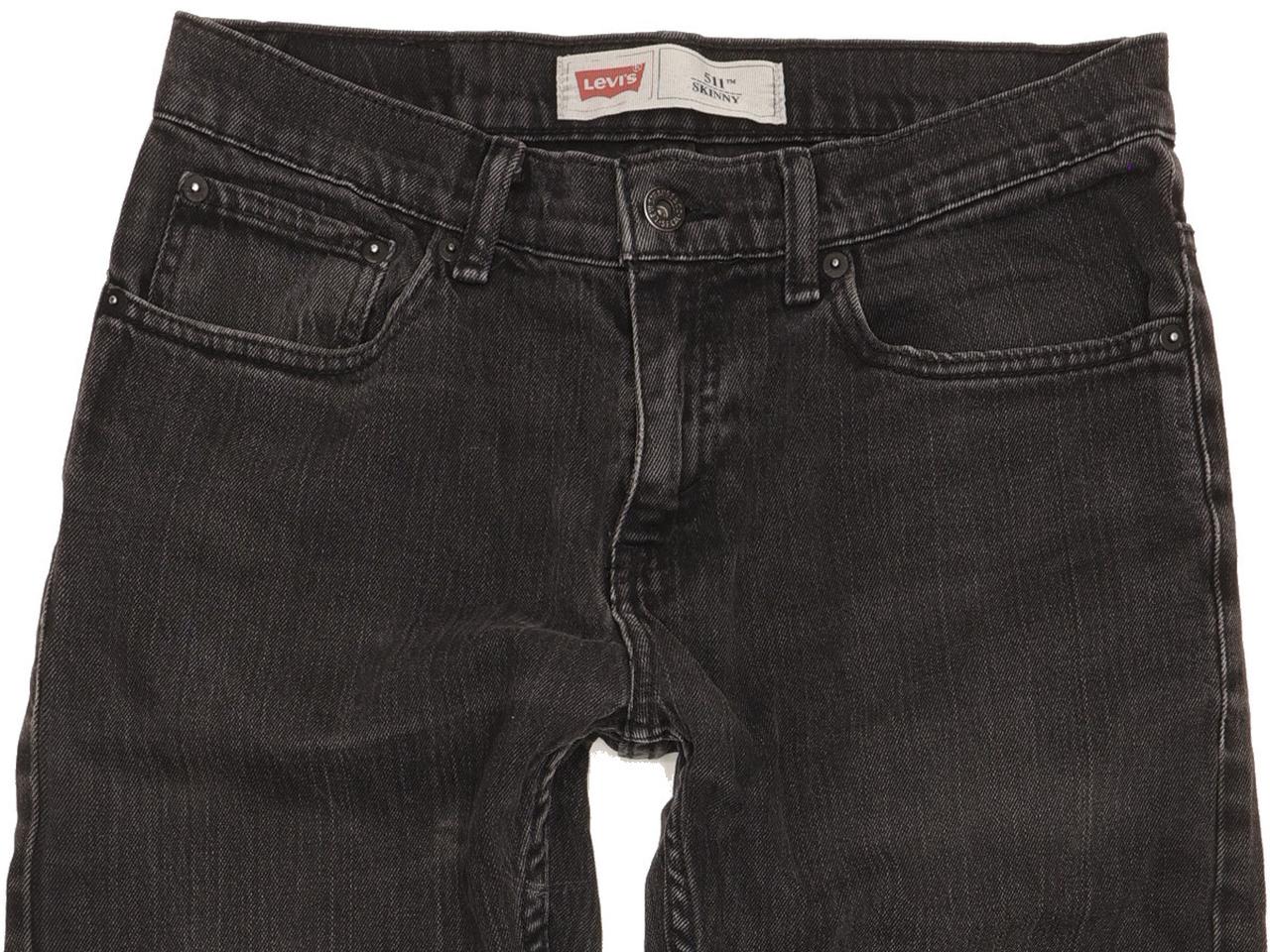 Levi's 511 Men Black Straight Slim Stretch Jeans W29 L29
