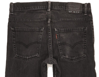 Levi's 511 Men Black Straight Slim Stretch Jeans W29 L29