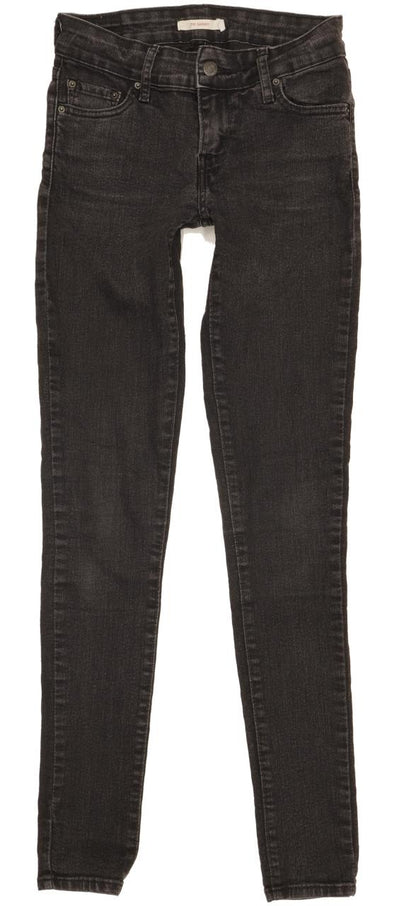 Levi's 711 Women Black Skinny Slim Stretch Jeans W26 L32