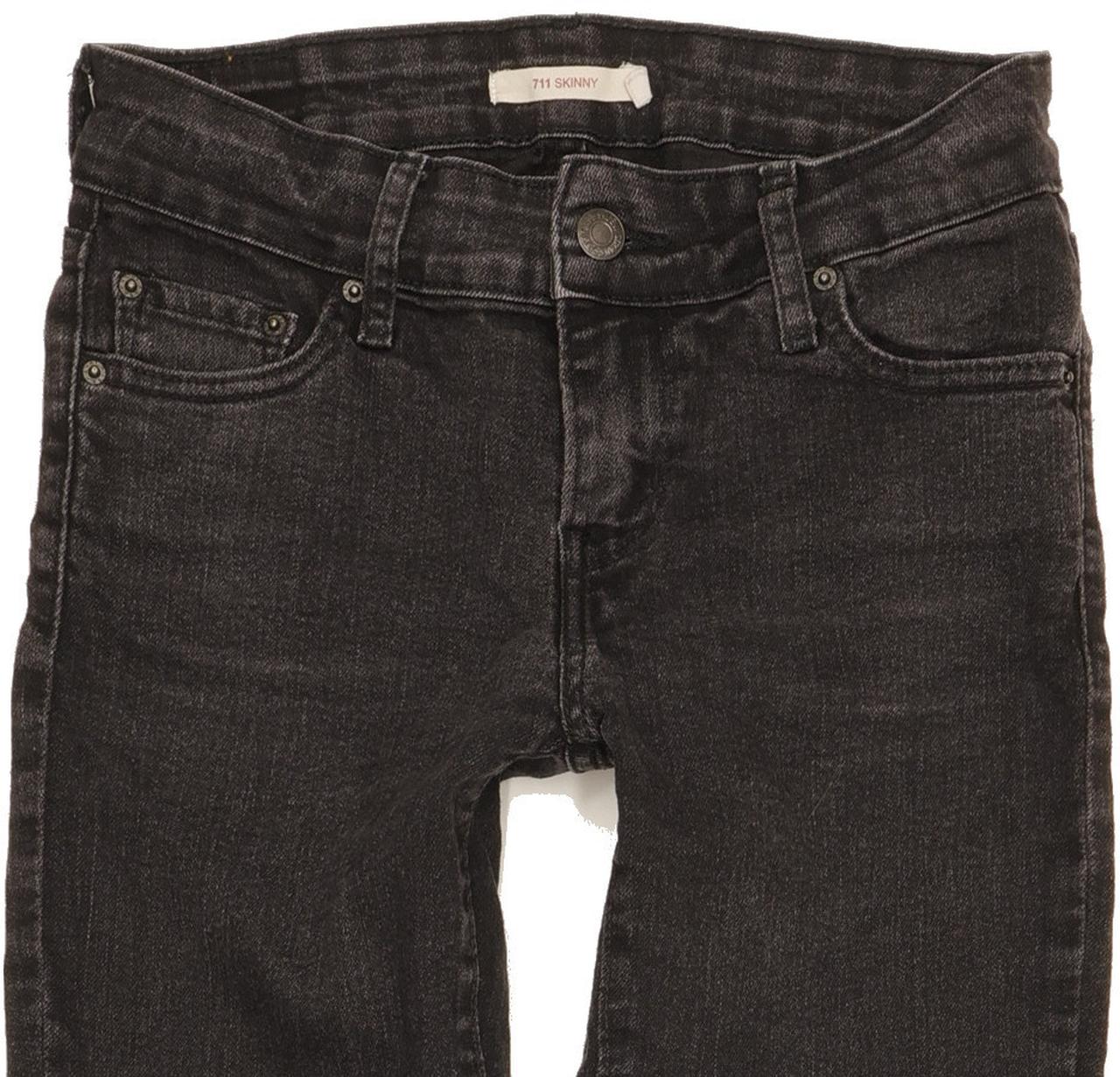 Levi's 711 Women Black Skinny Slim Stretch Jeans W26 L32