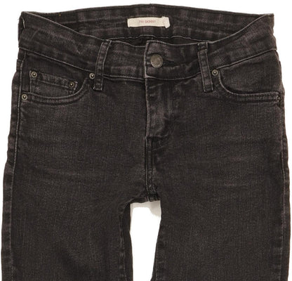 Levi's 711 Women Black Skinny Slim Stretch Jeans W26 L32