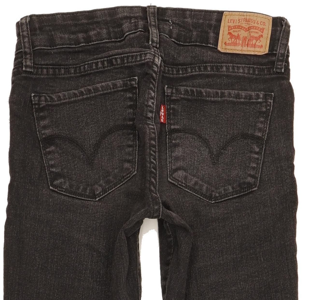 Levi's 711 Women Black Skinny Slim Stretch Jeans W26 L32