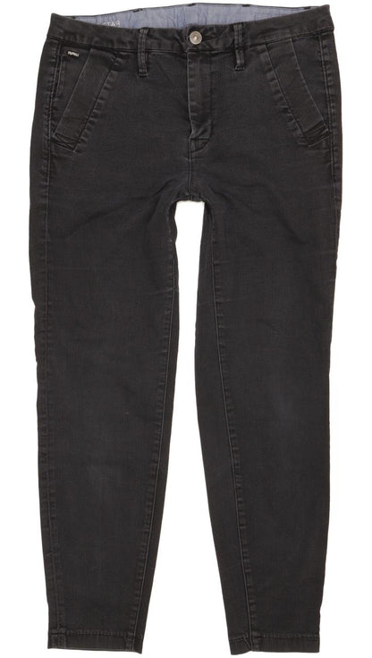 G-Star Bronson Women Black Skinny Slim Chino Stretch Jeans W27 L26